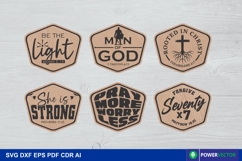 Bible Verse Patch SVG Bundle| Christian Hat Badge Designs Product Image 2
