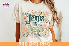 Jesus is Lord PNG, Bible Verse Quote Design Product Image 8