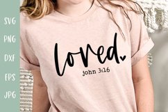 Loved John 3:16 Bible Verse Christian SVG Product Image 1
