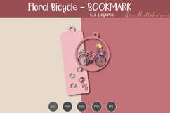 Floral Bicycle Bookmark SVG Product Image 3