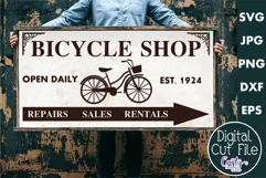 Vintage Farmhouse Home Sign | Bicycle Shop Wall Art Svg Product Image 1