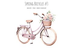 Watercolor bicycle with flowers clipart. Vintage floral bike Product Image 4