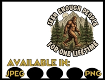 Big foot png JPEG Sublimation funny nature hiking outside Product Image 2