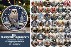 Big 3D Christmas Ornaments Sublimation Bundle, 3D Christmas Product Image 1