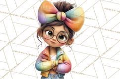 Oversized Bow Teen Girl PNG Clipart Fashion Illustration Product Image 2