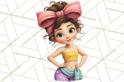 Oversized Bow Teen Girl PNG Clipart Fashion Illustration Product Image 4