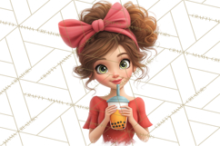 Oversized Bow Teen Girl PNG Clipart Fashion Illustration Product Image 4