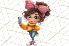 Oversized Bow Teen Girl PNG Clipart Fashion Illustration Product Image 2