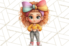 Oversized Bow Teen Girl PNG Clipart Fashion Illustration Product Image 3