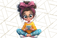 Oversized Bow Teen Girl PNG Clipart Fashion Illustration Product Image 5