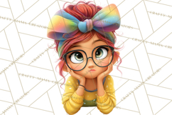 Oversized Bow Teen Girl PNG Clipart Fashion Illustration Product Image 3