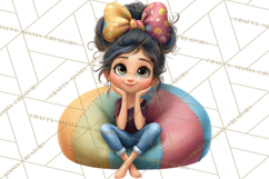 Oversized Bow Teen Girl PNG Clipart Fashion Illustration Product Image 5