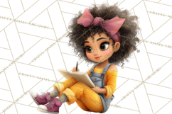 Oversized Bow Teen Girl PNG Clipart Fashion Illustration Product Image 2