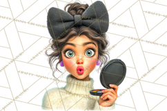 Oversized Bow Teen Girl PNG Clipart Fashion Illustration Product Image 3