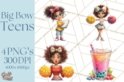 Oversized Bow Teen Girl PNG Clipart Fashion Illustration Product Image 1