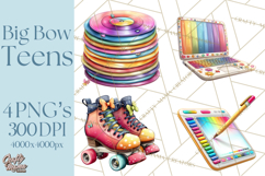 Oversized Bow Teen Girl PNG Clipart Fashion Illustration Product Image 1