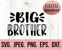 Little Brother Big Brother SVG - New Baby SVG - Sibling SVG Product Image 2