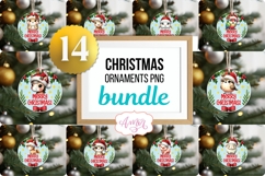 BUNDLE Cute Christmas animals ornament PNG sublimation Product Image 1
