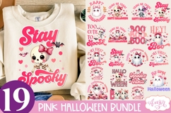 Pink Halloween sublimation bundle | Cute Halloween PNG Product Image 1