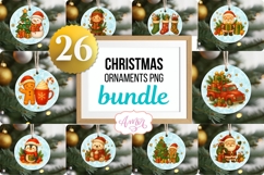 BUNDLE Cute Christmas ornament PNG sublimation Product Image 1