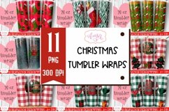 BUNDLE Christmas tumbler wrap for sublimation, 11 PNG Product Image 1