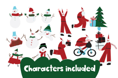 BIG Christmas Clipart Bundle | Santa, Snowman Product Image 2