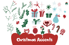 BIG Christmas Clipart Bundle | Santa, Snowman Product Image 3