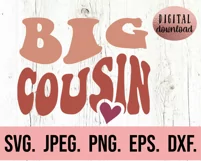 Matching Cousin SVG - Cousin Crew Design - Cousin Retro Wavy Product Image 3