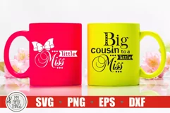 Sibling svg cut files you can use for big and little cousins. You can make matching t-shirts, mugs, posters, signs, bags, pillows, phone cases and more