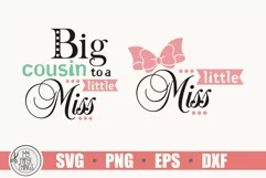 Sibling svg cut files you can use for big and little cousins. You can make matching t-shirts, mugs, posters, signs, bags, pillows, phone cases and more
