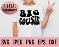 Big Cousin SVG - Cousin Squad Design - Big Cousin Retro Wavy Product Image 2