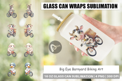 Big Eye Barnyard Biking Glass Can Product Image 1