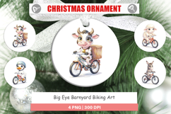 Big Eye Barnyard Biking Ornament Product Image 1