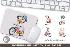 Big Eye Barnyard Biking Mouse Pad Product Image 1