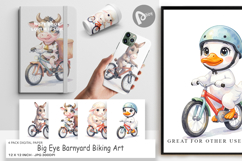 Big Eye Barnyard Biking Digital Paper Product Image 1