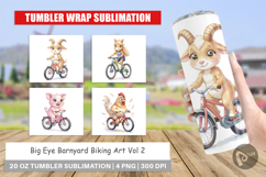 Big Eye Barnyard Biking Tumbler Product Image 1