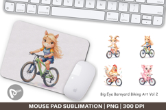 Big Eye Barnyard Biking Mouse Pad Product Image 1