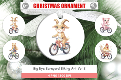 Big Eye Barnyard Biking Ornament Product Image 1