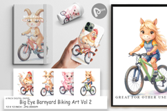 Big Eye Barnyard Biking Digital Paper Product Image 1