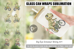 Big Eye Dinosaur Biking Glass Can Product Image 1
