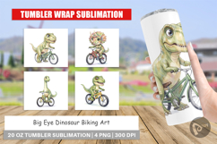 Big Eye Dinosaur Biking Tumbler Product Image 1