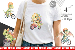 Big Eye Dinosaur Biking Sublimation Product Image 1