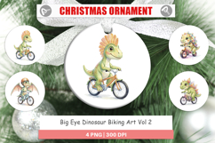 Big Eye Dinosaur Biking Ornament Product Image 1
