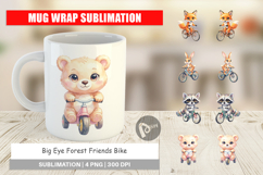 Big Eye Forest Friends Bike Mug Wrap Product Image 1