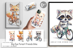 Big Eye Forest Friends Digital Paper Product Image 1