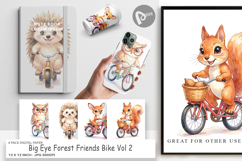 Big Eye Forest Friends Digital Paper Product Image 1