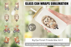 Big Eye Forest Friends Bike Glass Can Product Image 1