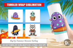 Big Eye Summer Monster Surfing Tumbler Product Image 1