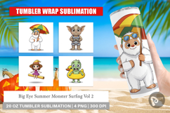 Big Eye Summer Monster Surfing Tumbler Product Image 1