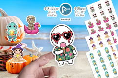 Big Eye Summerween Beach Party Sticker Product Image 1